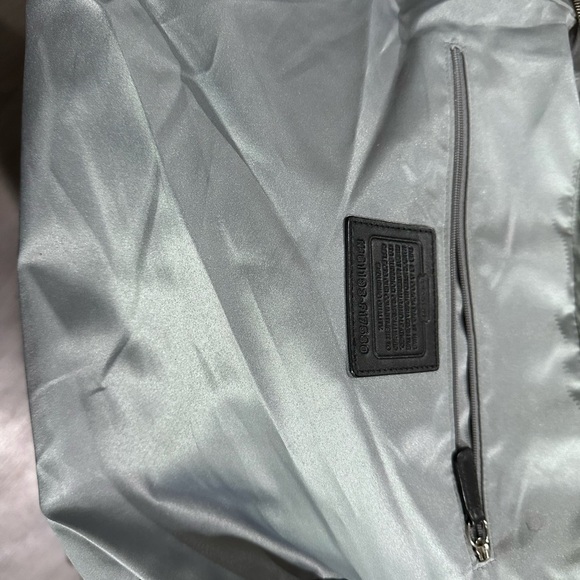 Coach Large Black Denim Purse Bag Tote - Picture 6 of 14